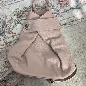 Elegant ballet shoe Pink Leather Women's Backpack purse